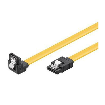 PremiumCord 0,3m SATA 3.0 datový kabel, 6GBs, kov.západka, 90° kfsa-15-03