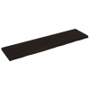 Nástěnná police tmavě hnědá 200x50x(2-6)cm ošetřený masivní dub Hnědá 363849