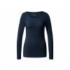 Tchibo - Tričko s dlhými rukávmi zo zmesi modalu a hodváb - pre dámy - veľ. M 40/42 - farba: modrá