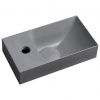 Sapho Piccolino Betonové umývátko 30,8x17 cm, baterie vlevo, šedá PK30017