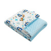 NEW BABY Detská deka z Minky s výplňou New Baby 80x102 cm Medvedíky modrá