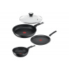 Akčný set panvíc Tefal Unlimited klasická 30 cm, palacinková 25 cm, multifunkčná 22 cm a pokrievka 3