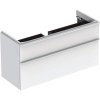 Geberit Smyle Square Skrinka pod umývadlo,1184x470x617mm, 2 zásuvky, závesná, biela lesklá GEB 500.355.00.1