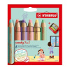 Stabilo Pastelky Woody pastelové a strúhadlo 3in1 6ks