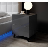 Cama Meble Nočný stolík REJA (2ks) biely lesk drevo 46 cm x 52,5-57,5 cm x 45 cm