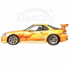 Nažehlovačka Auto drift žlté - 12 x 4 cm