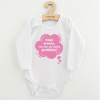 Detské body s potlačou New Baby Když brečím, tak mám asi nějaký problém! ružová Ružová 80 (9-12m)