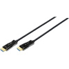 Digitus HDMI / optické vlákno prepojovací kábel Zástrčka HDMI-A, Zástrčka HDMI-A 30.00 m čierna AK-330125-300-S 4K UHD HDMI kábel; AK-330125-300-S