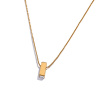 GRACE Jewellery Ocelový náhrdelník Sabrina - chirurgická ocel, zirkon NH-10-2108A Zlatá 42 cm + 5 cm (prodloužení)