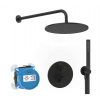 Ideal Standard CeraTherm Sprchový set s termostatom pod omietku, s telesom, priemer 30 cm, matná čierna A7573XG