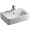 Ideal Standard Connect Space - Umývadlo Cube, 55x38x18 cm, s prepadom, otvor na batériu, s Ideal Plus, biela E7140MA