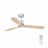 FARO Barcelona FARO 33560DC - LED Stropný ventilátor LANTAU LED/15W/230V drevo/chróm pr.132 cm + DO FA33560DC + záruka 3 roky zadarmo