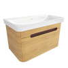 Swiss aqua technologies Koupelnová skříňka s umyvadlem SAT Fusion 77,5x43x45 cm dub medový mat SATFUSION80DMU