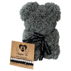 Darčekový set Rose Bear Gray s náramky queen crown (Darčekový set macko z ruží s náramky )