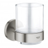 Grohe Essentials - Pohár s držiakom, supersteel 40447DC1