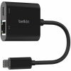 BELKIN Connect nabíjacia a ethernet redukcia - RJ45 / USB-C na USB-C - čierna INC019btBK - možnosť vrátiť tovar ZADARMO do 30tich dní