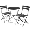 tectake 405160 bistro set frieda, skladacia pre 2 osoby - čierna