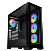 VeinX case GL29AL-BK, ATX, Průhledná bočnice, 4x 120mm ARGB Fan, ARGB Hub, Černá