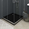 vidaXL Štvorcová sprchová vanička z ABS čierna 80x80 cm 148916