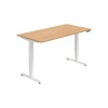 Hobis Pracovný stôl RUN, PO, 3S, 160x64,5-130,5x80 cm, dub/biela