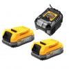 Dewalt Štartovací set 18V XR s 2x kompaktnými batériami a nabíjačkou Powerstack DCB1102E2