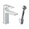 Hansgrohe Metropol Páková umývadlová batéria s ručnou sprchou Bidette, s odtokovou súpravou, chróm 74522000-HG