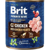 Brit Premium by Nature dog Chicken with Hearts 6 x 800 g konzerva (Brit Premium by Nature dog Chicken with Hearts 6 x 800 g konzerva)