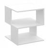 ModernHome konferenčný stolík COFFEE TABLES štvorcový 45 x 45 x 43,6cm biely (Moderný konferenčný stolík s 3 úrovňami)