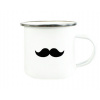 Plechový hrnček moustache