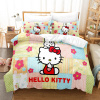 Posteľné obliečky - Sada posteľnej bielizne Xiaoyanwu 160 cm x 200 70x80 cm (160x200cm Hello Kitty Bedding Set vankúš)