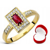 Zlatý prsteň s RUBY Swarovski pr.333 (Zlatý prsteň s RUBY Swarovski pr.333)