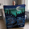 Prikrývka na posteľ - Migunica Mignica Mignica 200 x 150 cm odtiene modrej, odtiene zelenej (Otcaova prikrývka pre dcéru - Mesiac Light of Love)