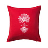 Narodeninový strom 50 - Vankúš 50x50 - 50x50 - Vrátane výplne ( Červená )