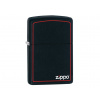 Zippo 26117 Black Matte With Zippo & Border