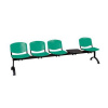 Lavica ISO Plast, štvormiestna so stolíkom, zolená