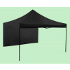 Párty stan 4x4m – oceľový, Čierna, 1 bočná plachta