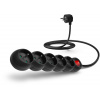 CONNECT IT prodlužovací kabel 230 V, 5 zásuvek, 2 m, s vypínačem (černý) CES-1009-BK Connect IT
