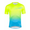 dres FORCE MTB ANGLE kr. rukáv, fluo-modrý M