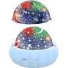 Projektor hviezd pre deti - Modrá, s vymeniteľnými tienidlami a farebnými LED svetlami