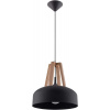 Sollux Lighting Casco závesné svietidlo 1x60 W čierna-drevená SL.0390