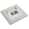 SOLARIX Solarix zásuvka CAT6 UTP 2 x RJ45 pod omietku biela SX9