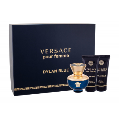Versace Pour Femme Dylan Blue, parfumovaná voda 50 ml + telové mlieko 50 ml + sprchovací gél 50 ml pre ženy