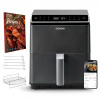 Cosori Dual Blaze 6.4L SMART horkovzdušná fritéza + 5x špíz a gril. rošt, black CAF-P681S-KEUR