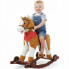 HOJDACÍ KONÍK 2v1 ODRÁŽADLO HOJDAČKA TLAČIDLO DARČEK NA PRVÉ NARODENINY GUMOVÉ KOLESÁ