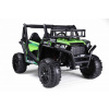 Beneo Elektrické autíčko UTV 24V dvojmiestne 2 x 200 W Motor Eva kolesá odpružené nápravy ektrická brzda čalúnené sedadlo 24 GHz DO LED Svetlá USB SD karta zelená