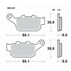 Brzdové destičky Brembo zadní HONDA 750 Integra DCT rok 14-19