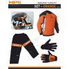 MPS brankársky florbalový set - ORANGE/Chrome XS