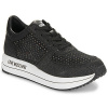 Love Moschino Nízke tenisky STRASS MESH GLITTER Čierna
