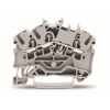 WAGO Svorka 2002-6301, 3vodičová průchozí, boční a středový popis, na DIN lištu 35 × 15 a 35 × 7,5, push-in CAGE CLAMP®, 2,50 mm², šedá