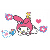 CUKROVÁ TLAČ jedlý obrázok na tortu Cukrová hmota Dobrodružstvá Hello Kitty My Melody